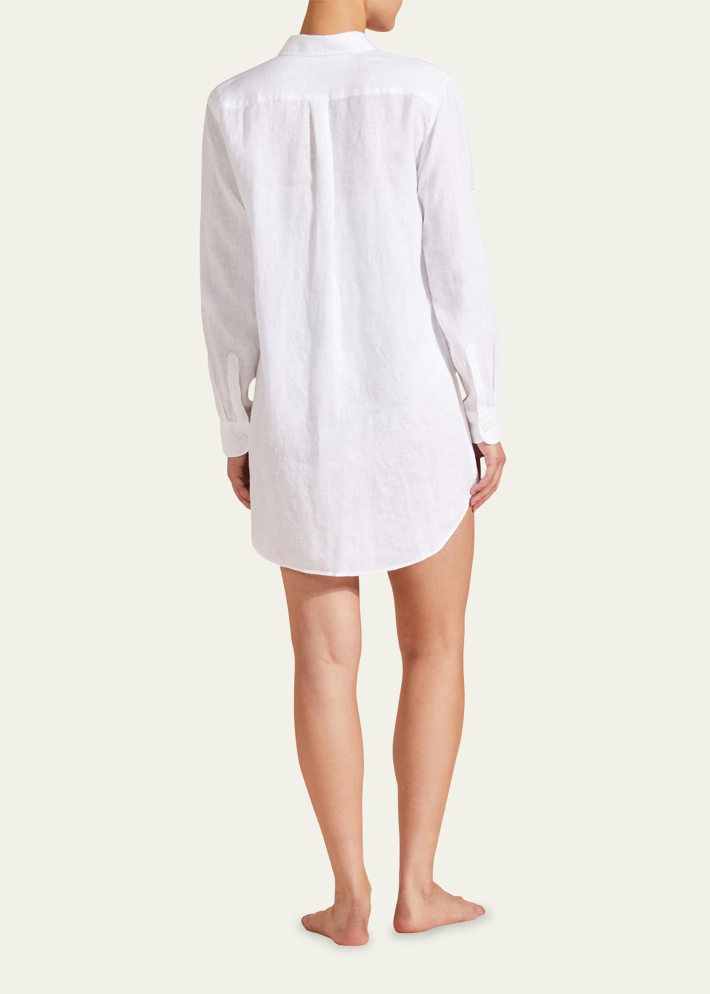 Linen Mini Shirtdress - 3