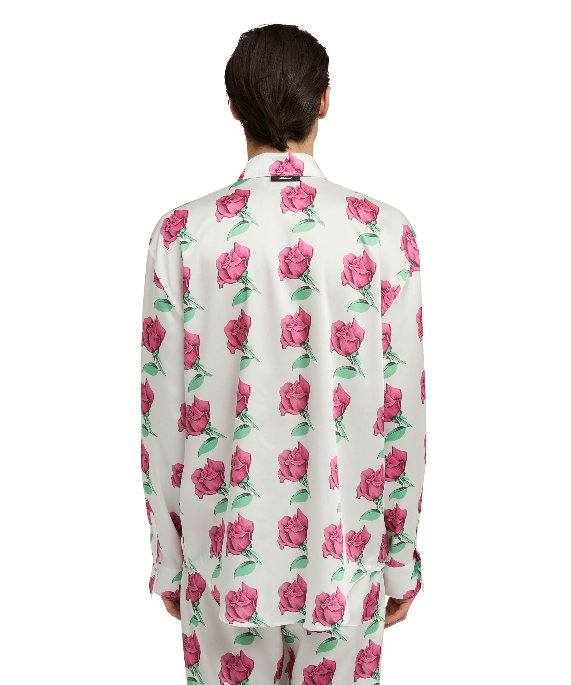 Shirt with "Emblem on Roses printed satin" print - 3
