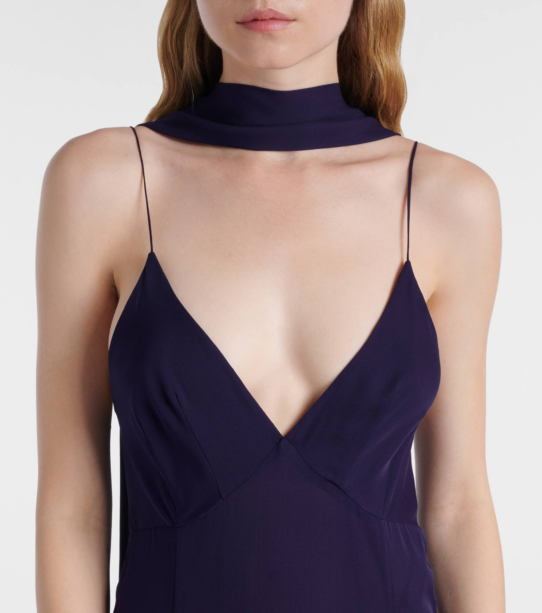 Candita scarf-detail silk midi dress - 4