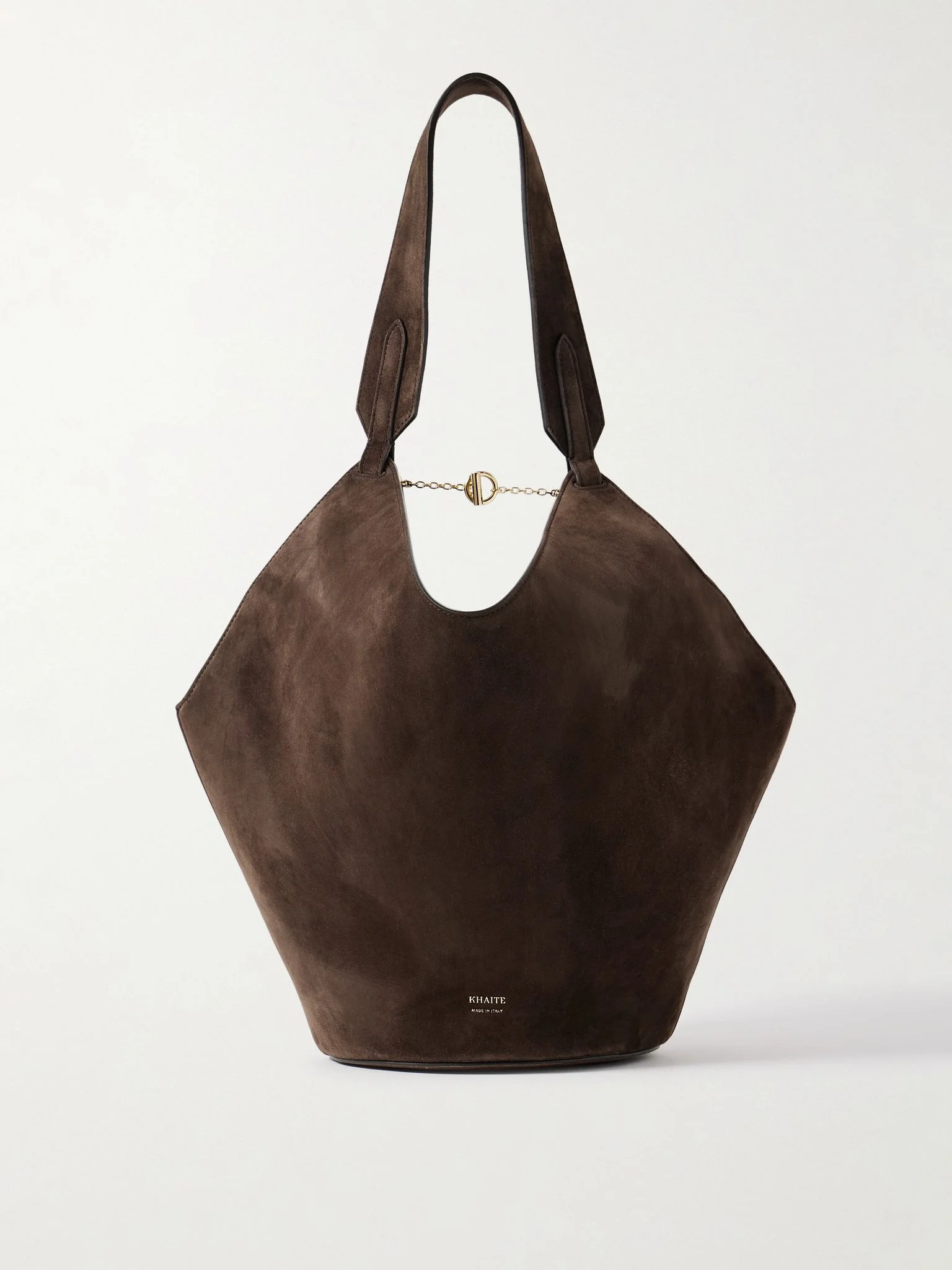 Lotus small suede tote Dark brown - 1