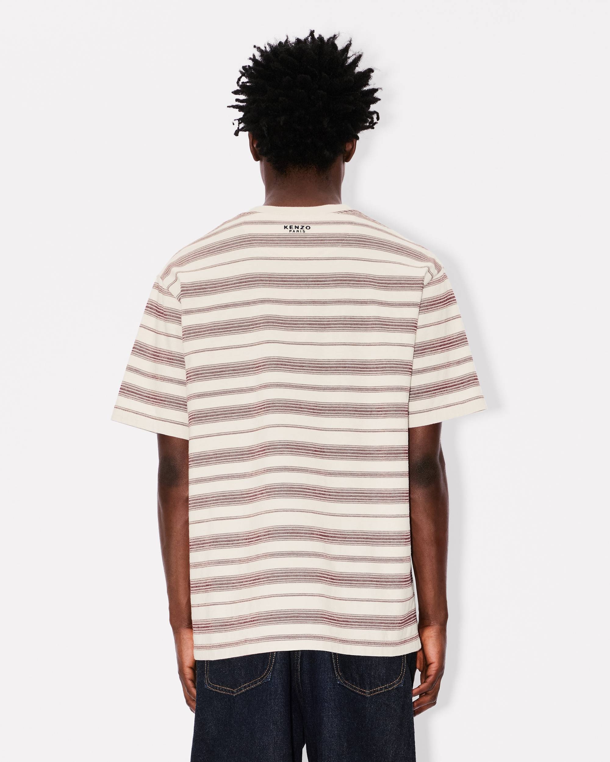 'Boke Flower' striped embroidered T-shirt in cotton - 4