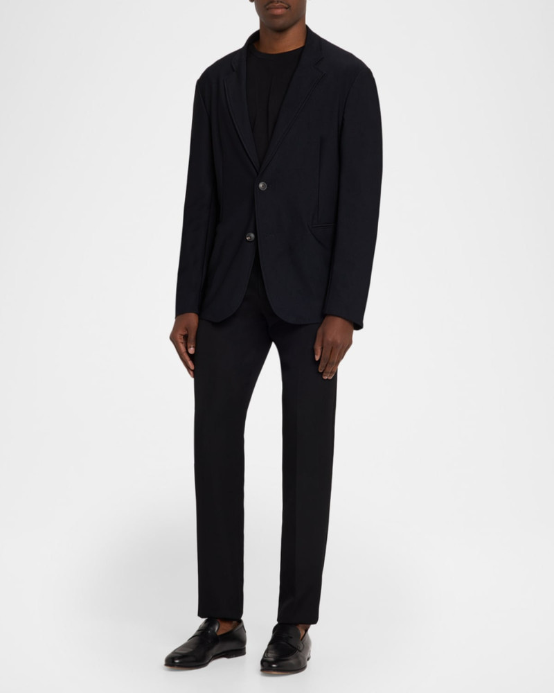 EMPORIO ARMANI Men's Unlined Rice-Stitch Stretch Knit Blazer outlook