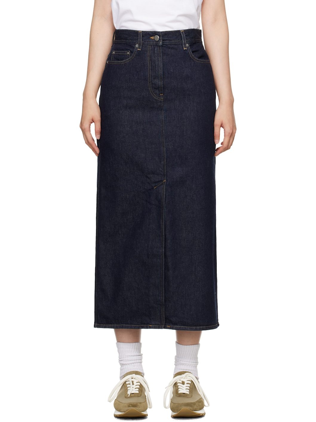 Indigo Rona Denim Midi Skirt - 1