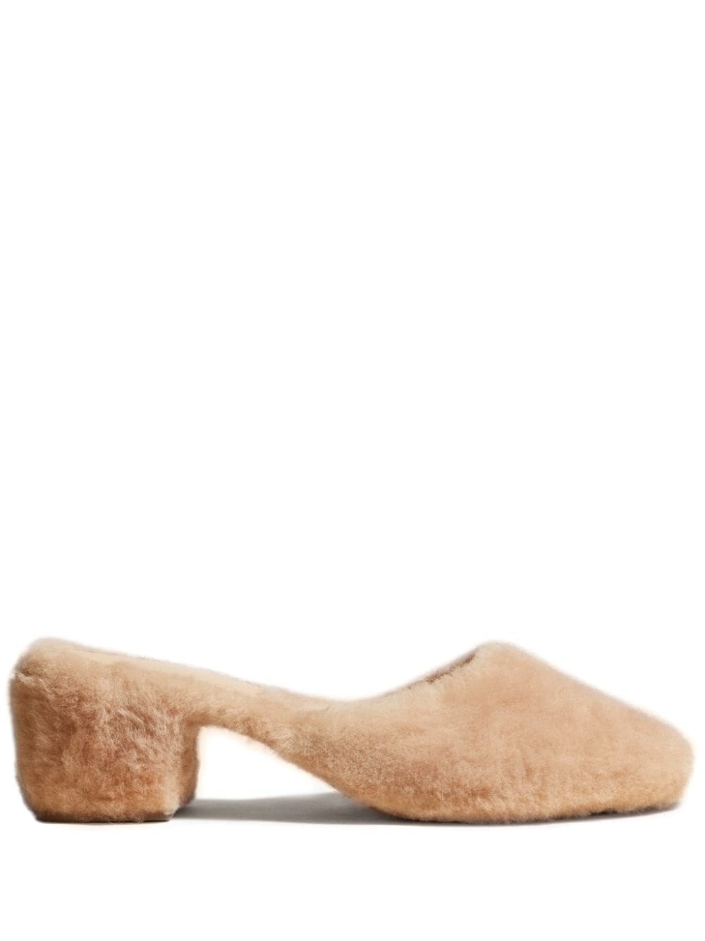 Clio 50mm shearling mules - 1