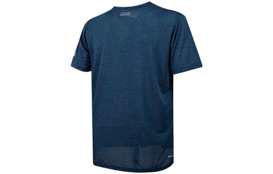 New Balance Impact Graphic Run Short Sleeve T-Shirt 'Navy' AMT21277-ECR - 2