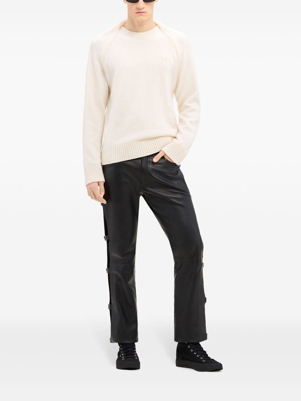 layered logo-embroidered sweater - 2