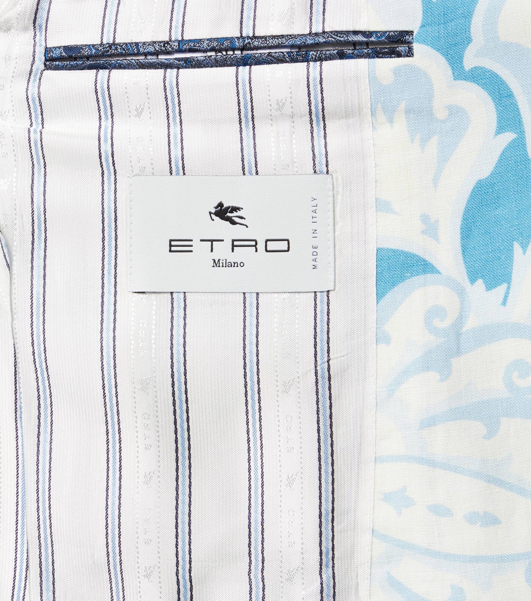 Printed single-breasted cotton blazer - 8