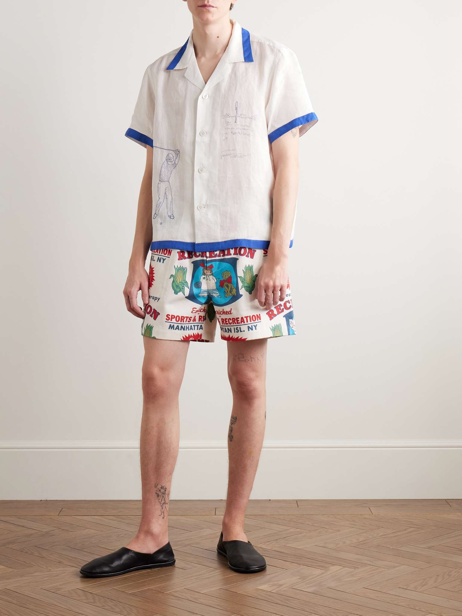 Rec. Enrichment Straight-Leg Printed Cotton-Twill Shorts - 2