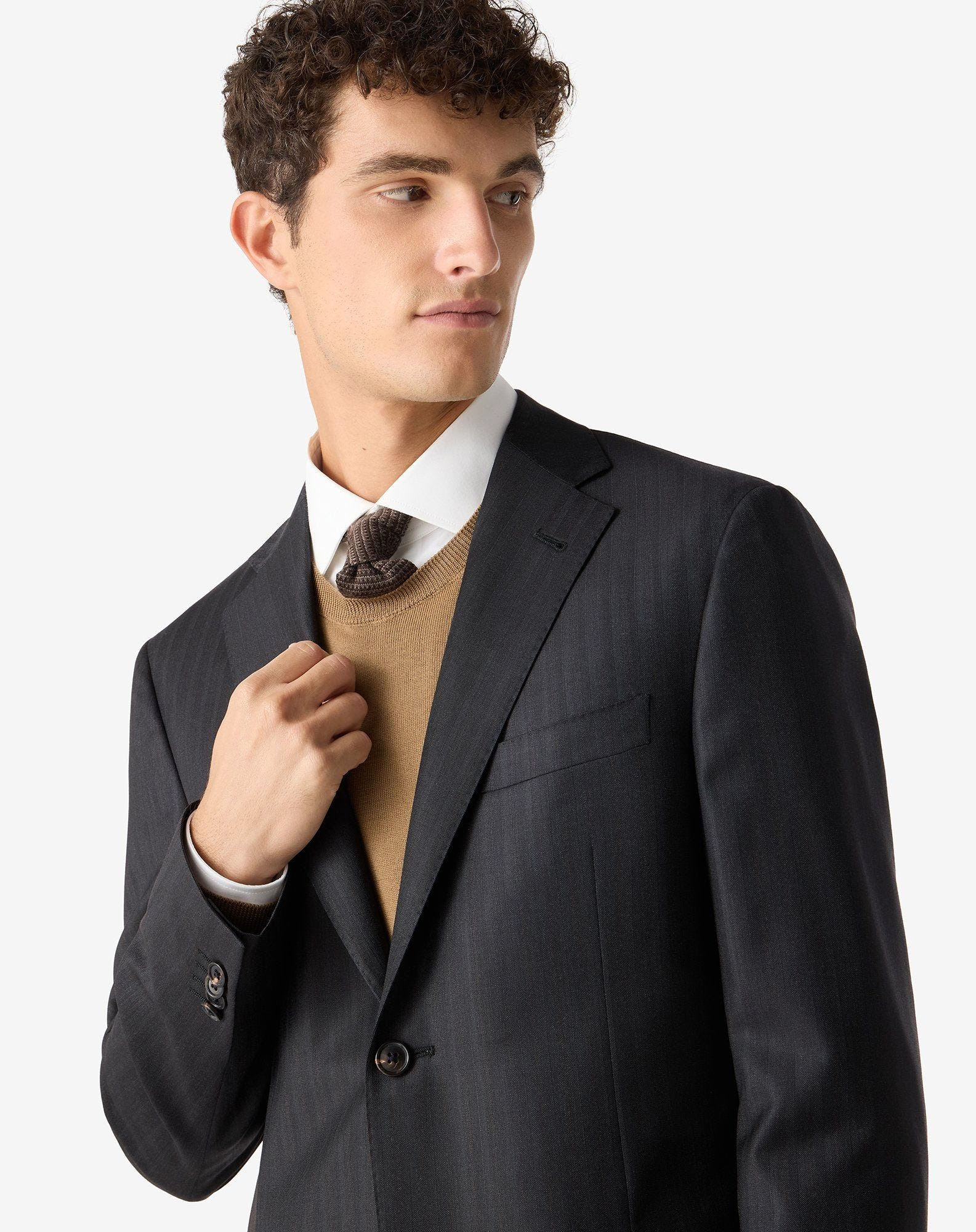 Grey pin striped wool twill suit - 5