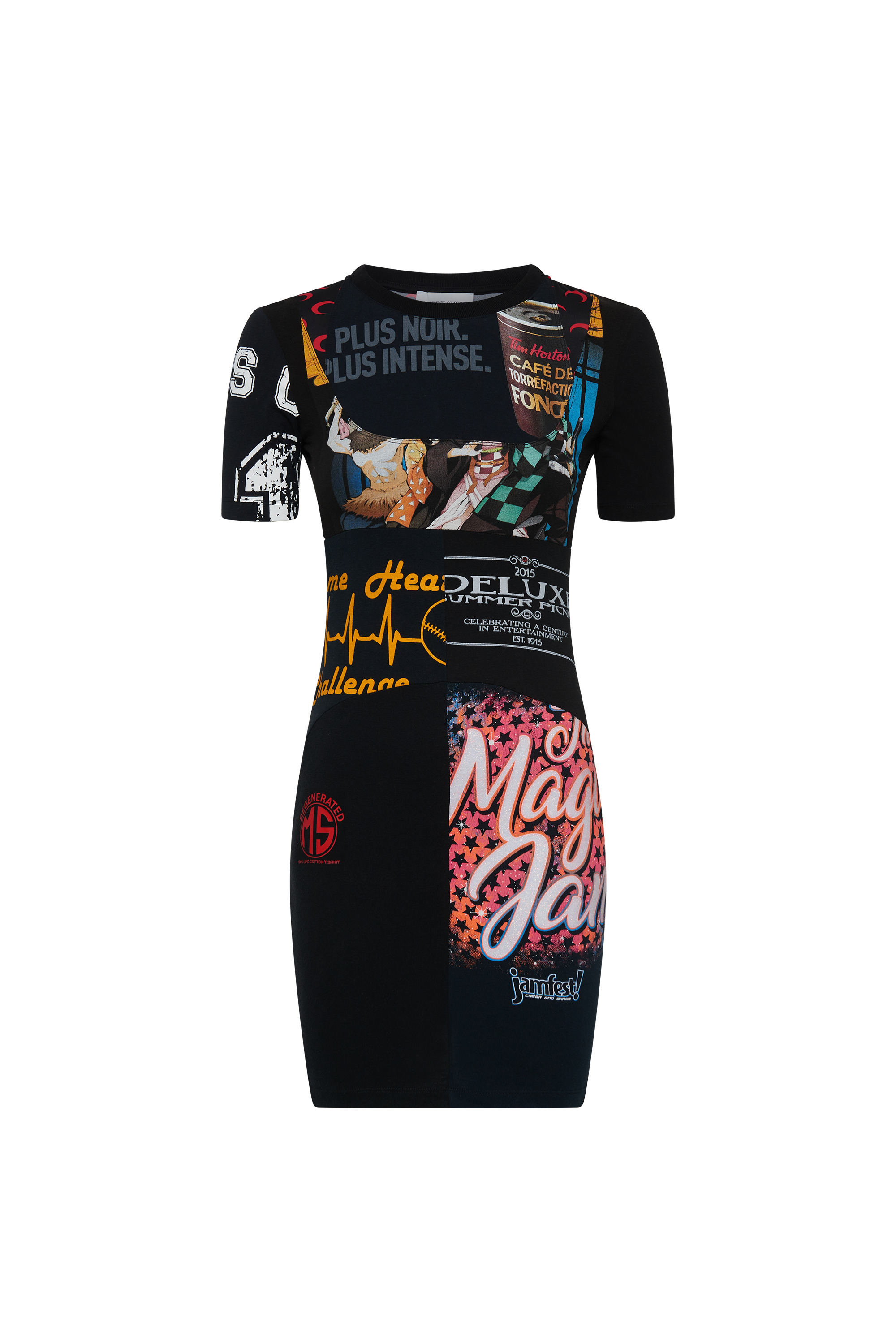 Upcycled Graphic T-Shirts Mini Dress - 4