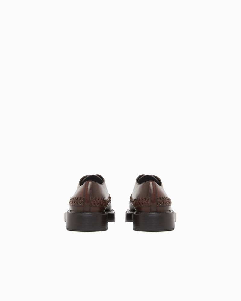 EMPORIO ARMANI LACE-UPS IN BUFFED LEATHER outlook