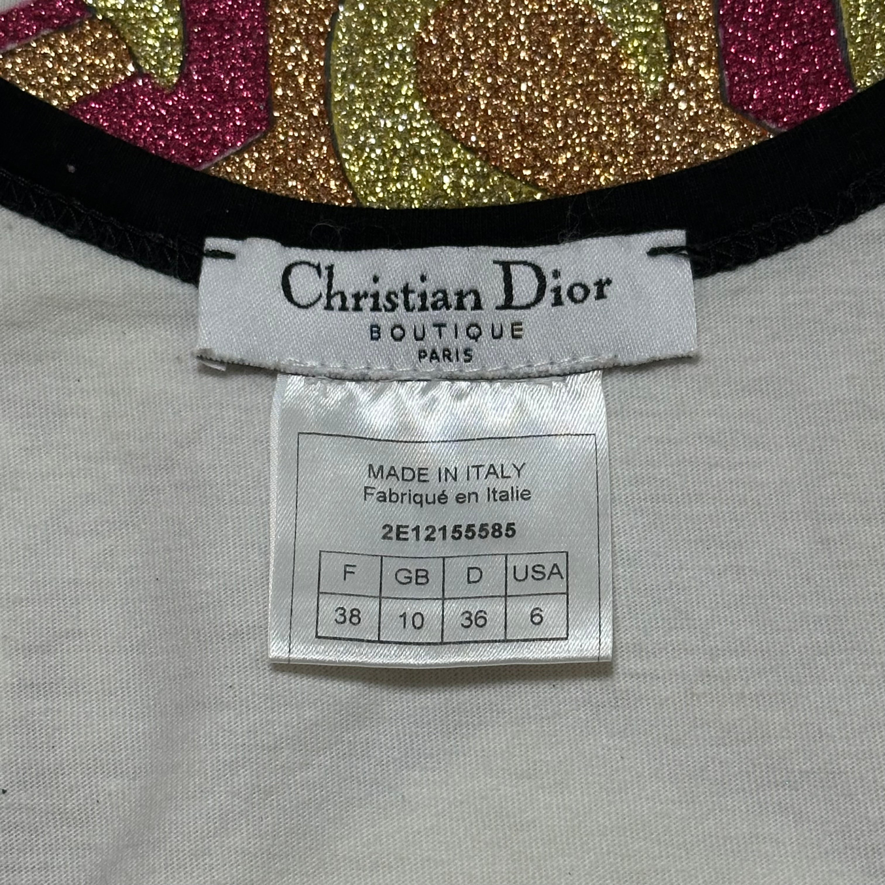 CHRISTIAN DIOR Spring Summer 2002 Glitter Fruits Print Tank Top - 5
