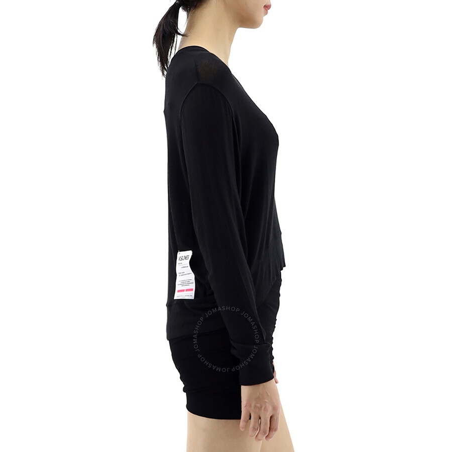 Marcelo Burlon Ladies Black Confidential T-shirt - 4