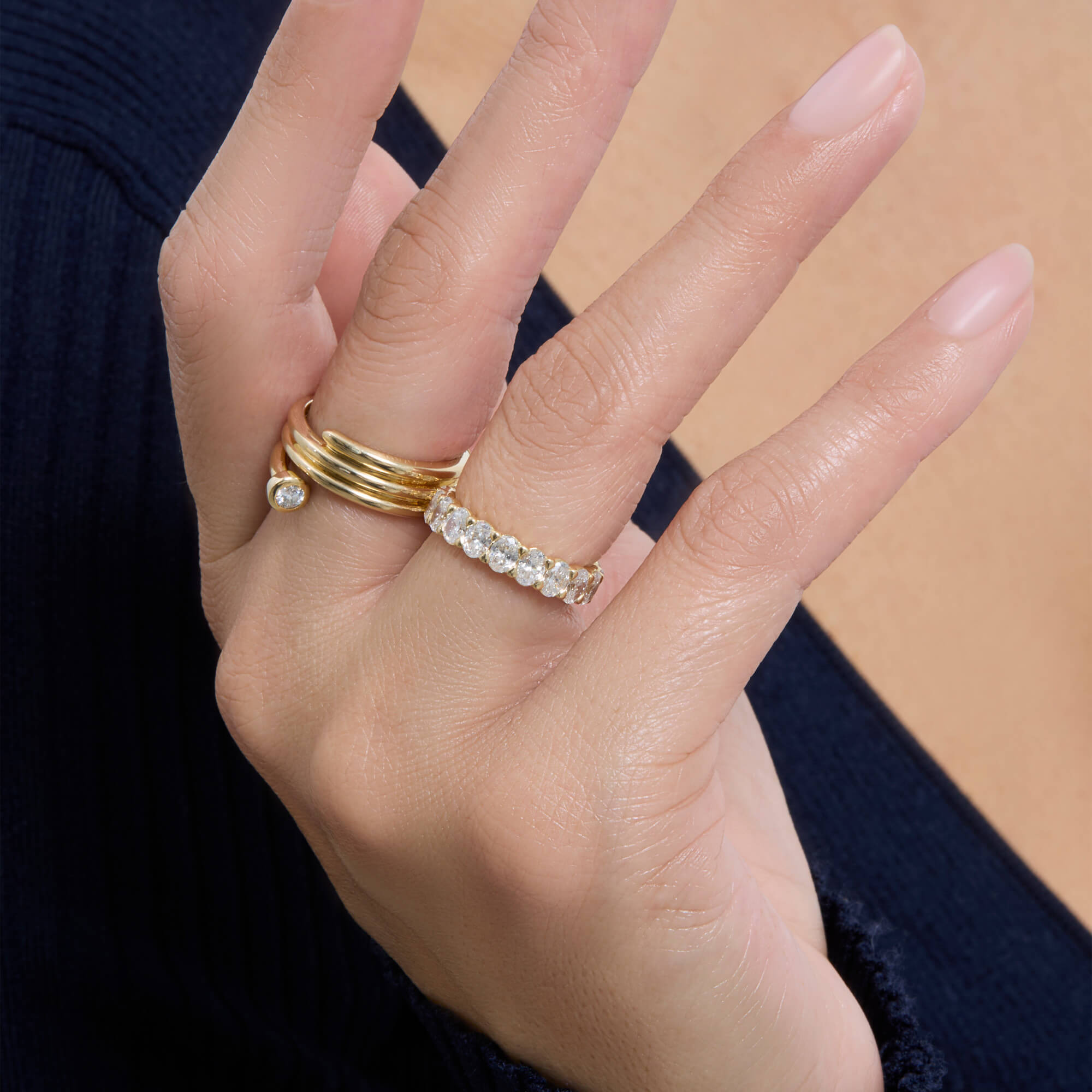 LAB-Created Oval Eternity Band - 5