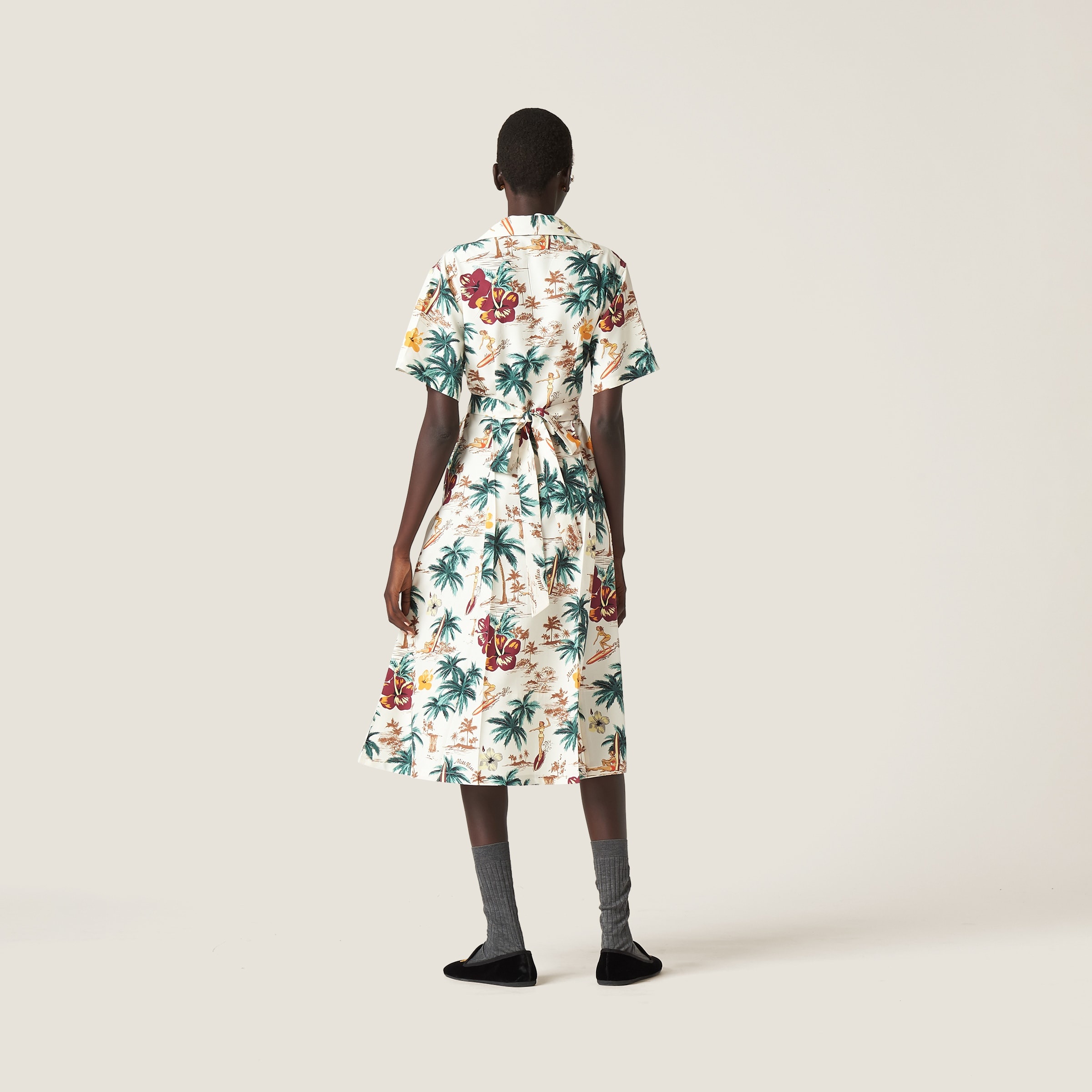 Printed silk dress - 3