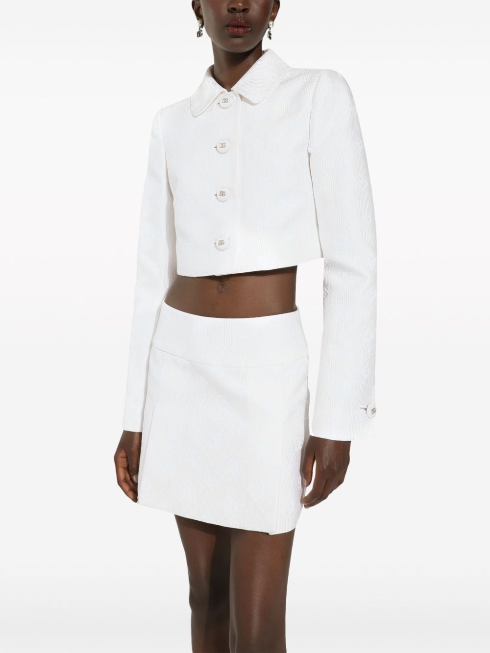 DG logo-jacquard miniskirt - 5