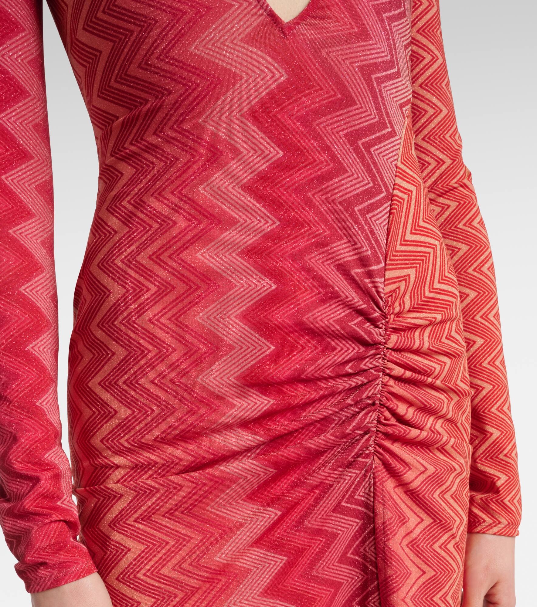 Chevron lamé midi dress - 5