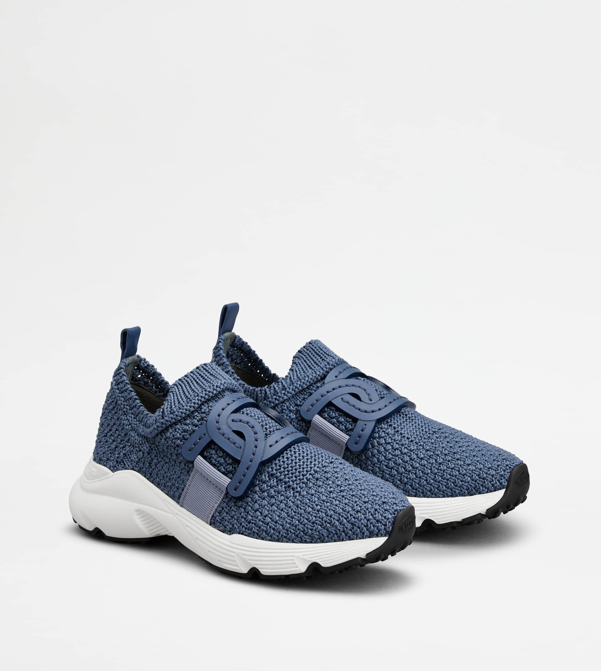 SLIP-ON SNEAKERS IN FABRIC - BLUE - 3