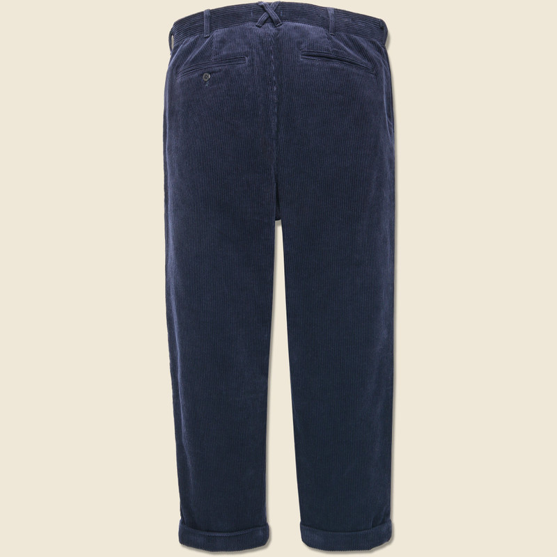 ALEX MILL Corduroy Pleated Pant - Navy outlook
