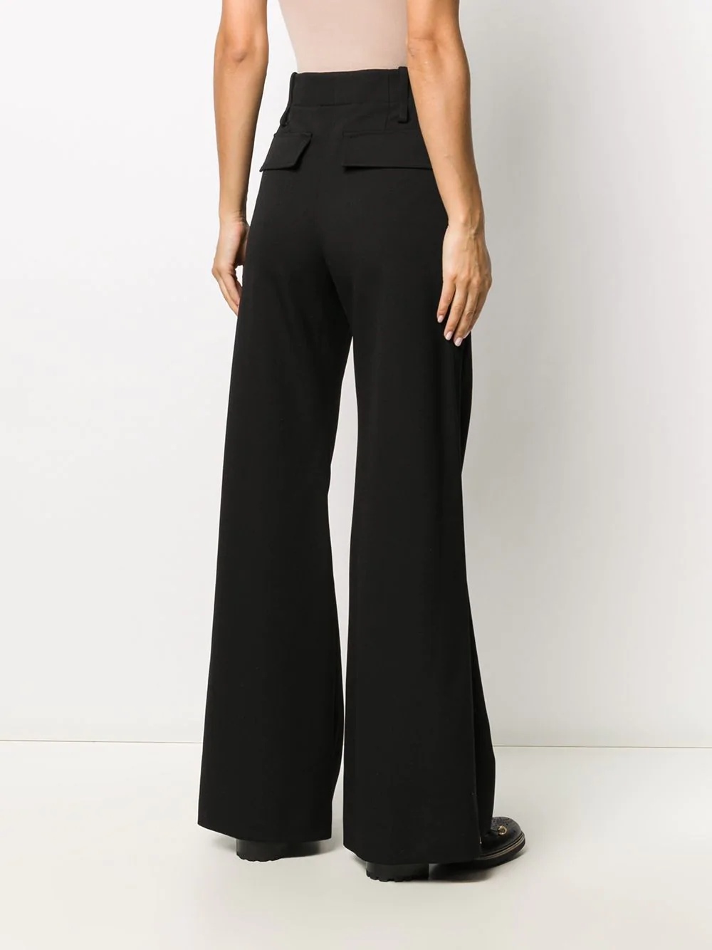 high-rise flared trousers - 4