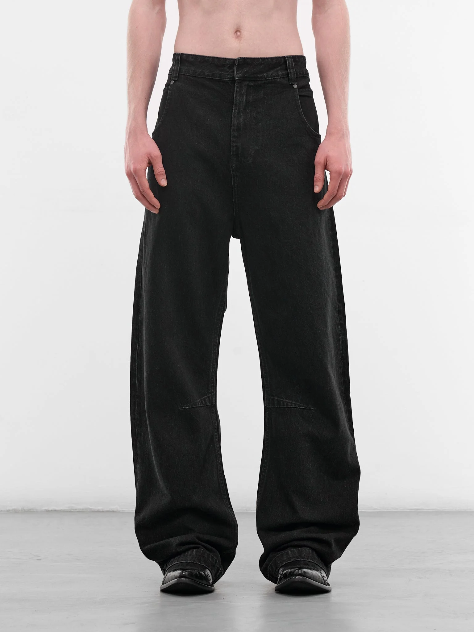 Black Denim Gem Jeans - 1