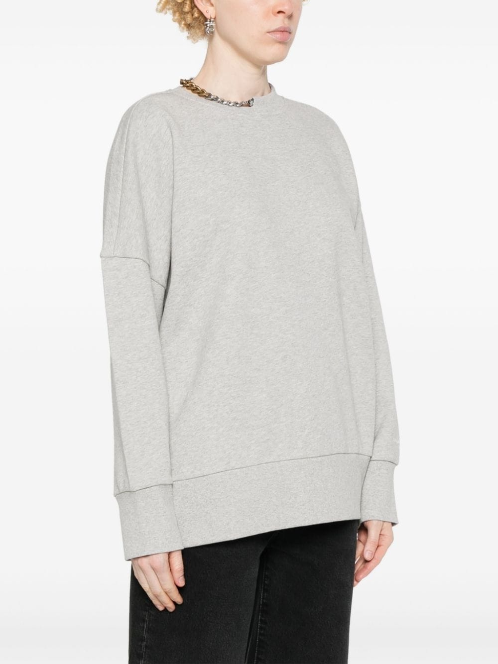 chain-link-detailing mÃ©lange sweatshirt - 3