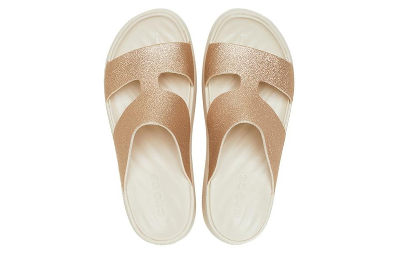 crocs (WMNS) Crocs Getaway Platform H-Strap Sandals 'White Brown' 209667-160 outlook