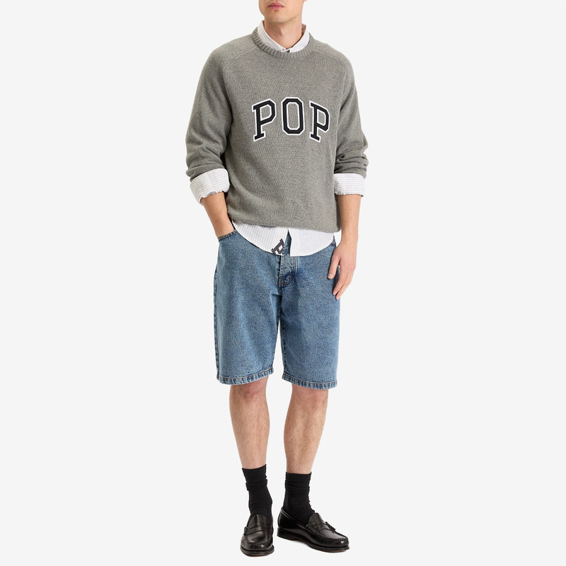 Pop Trading Company Pop Trading Company Knitted Arch Logo Crew Sweater outlook