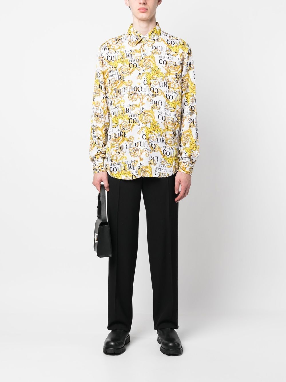 signature-barocco-print shirt - 2