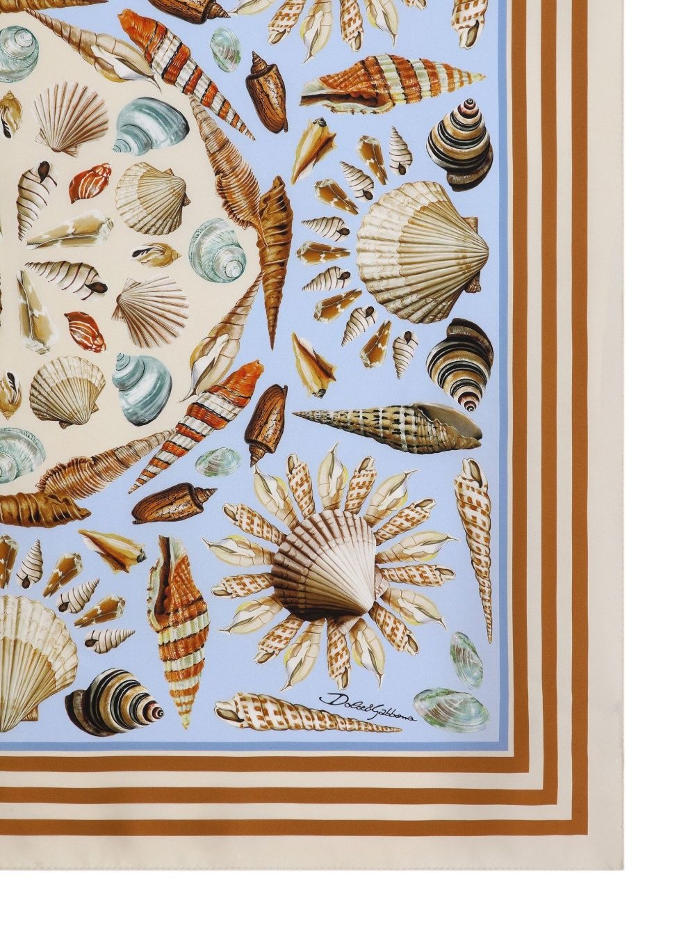 shell-print silk scarf - 2