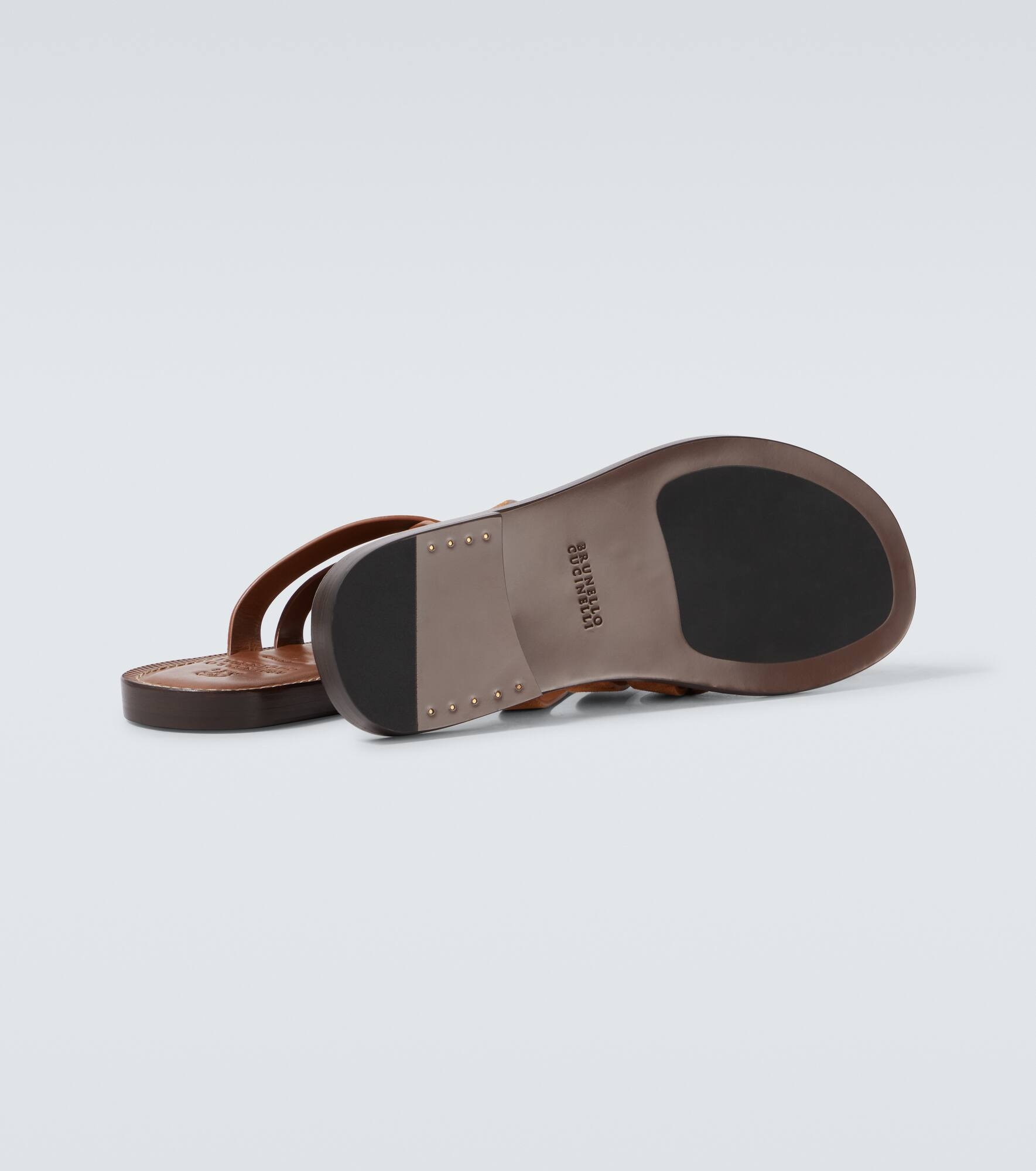 Woven suede sandals - 7
