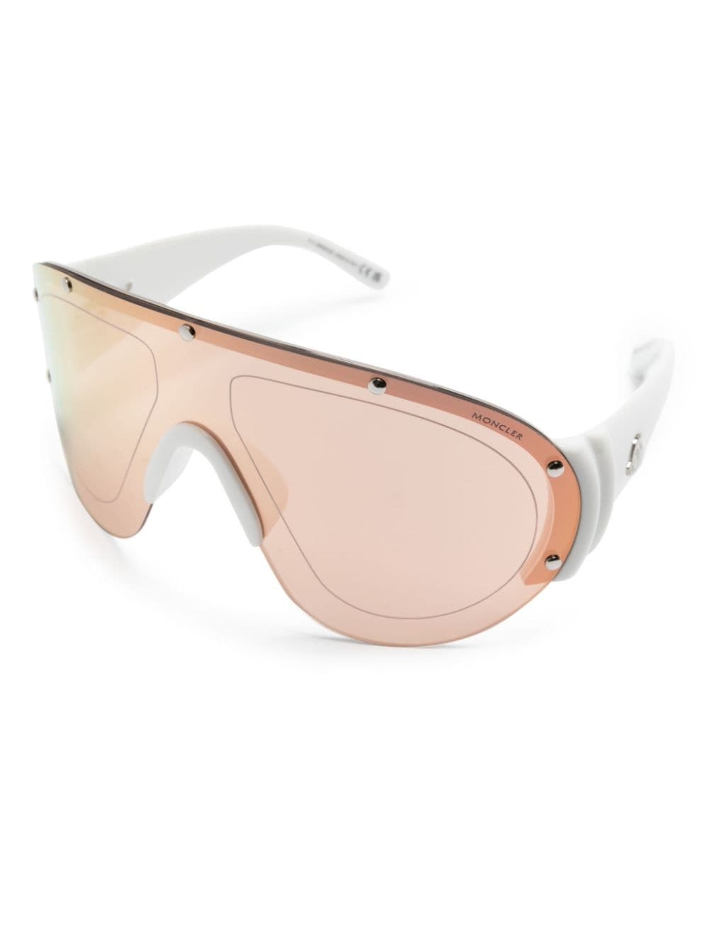 logo-plaque oversize-frame sunglasses - 2