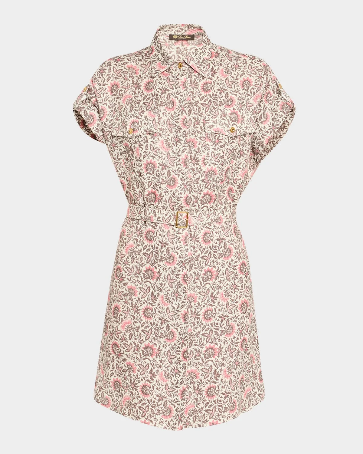 Idris Riserva San Nicolo Twill Belted Mini Shirtdress - 1