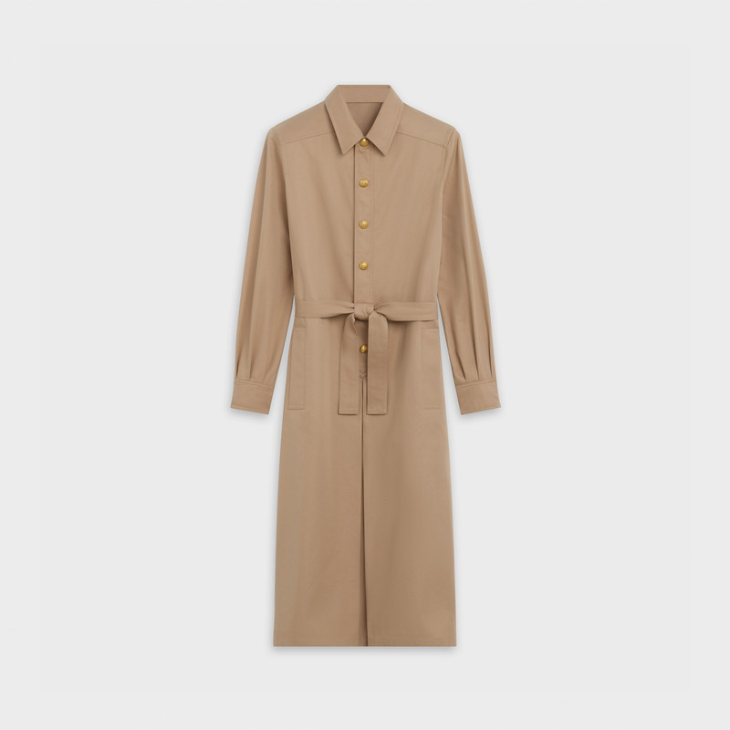 MIDI SHIRT DRESS IN COTTON GABARDINE 1