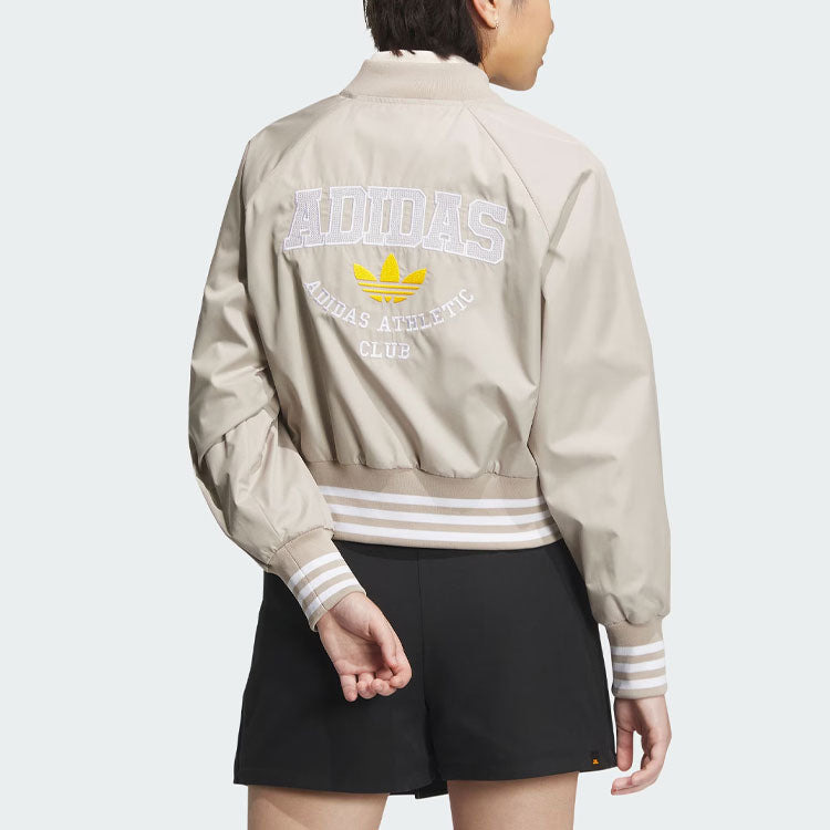 (WMNS) adidas Originals Collegiate Bomber Jackets 'Beige' IU4770 - 3