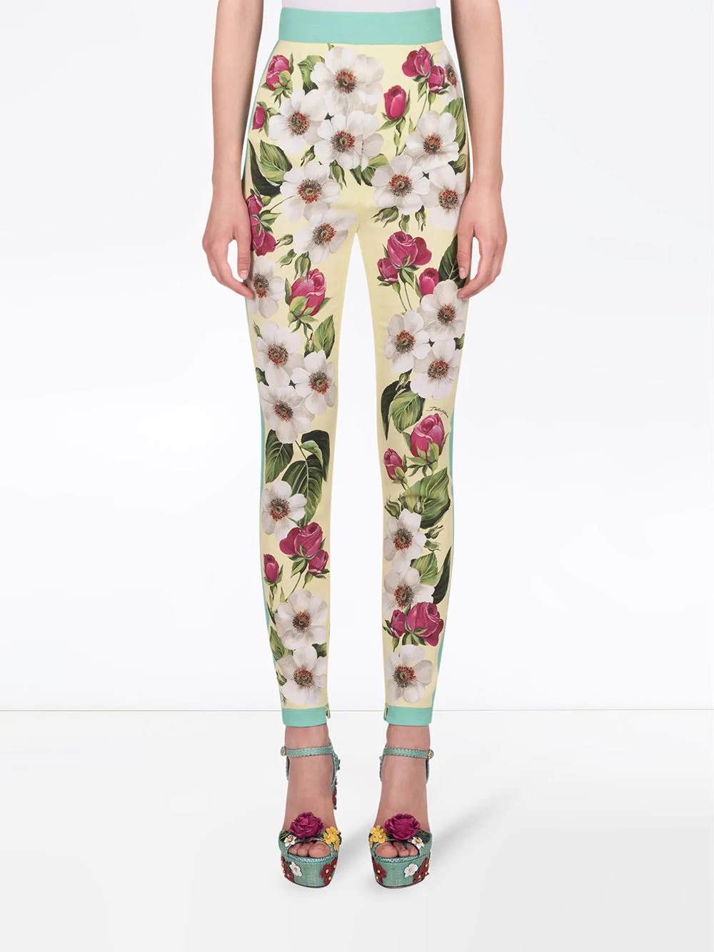 floral print silk trousers - 3