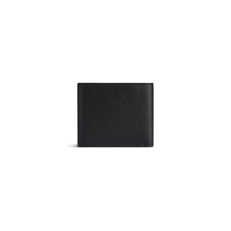 Men's Credit Square Folded Wallet  in Black 2
