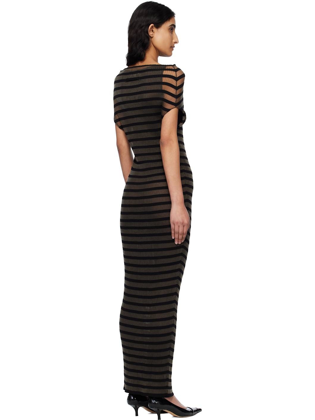 Black 'The Marinière' Striped Maxi Dress - 3