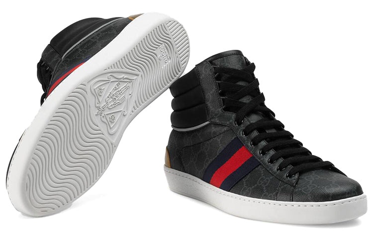 Gucci Ace GG High Top 'Black' 555197-92T20-1140 - 5