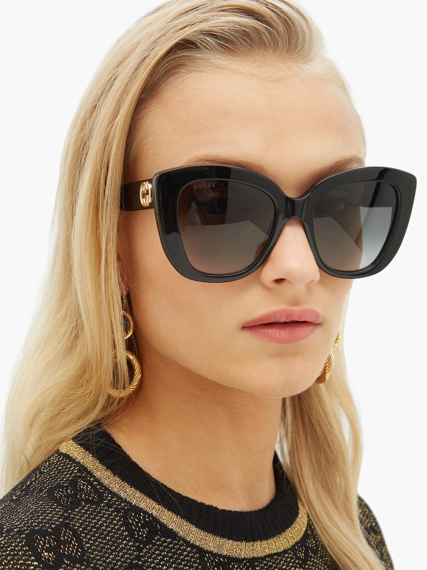 GG-embossed butterfly acetate sunglasses - 2