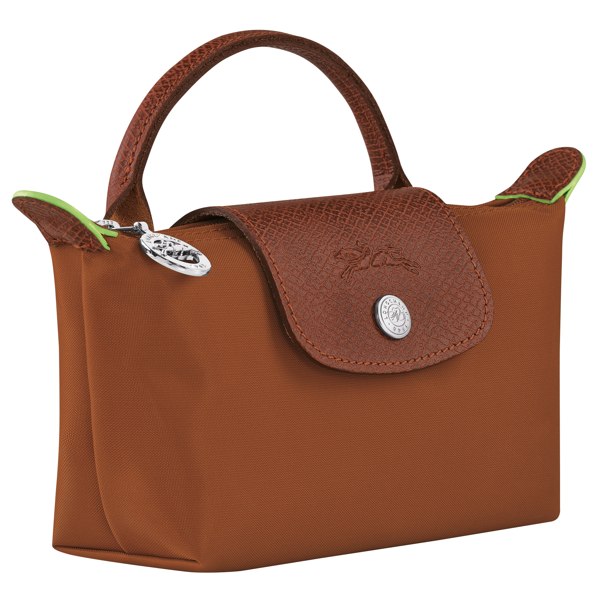 Le Pliage Green Pouch with handle Cognac - Recycled canvas - 3