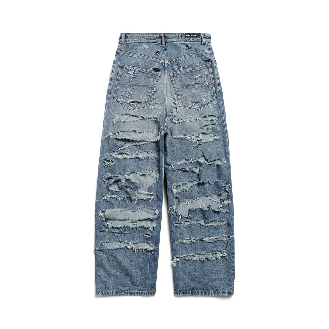 Super Destroyed Baggy Pants in Light Blue - 6