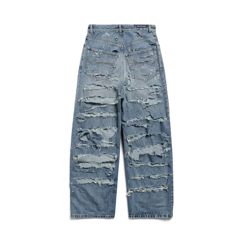 Super Destroyed Baggy Pants in Light Blue 6