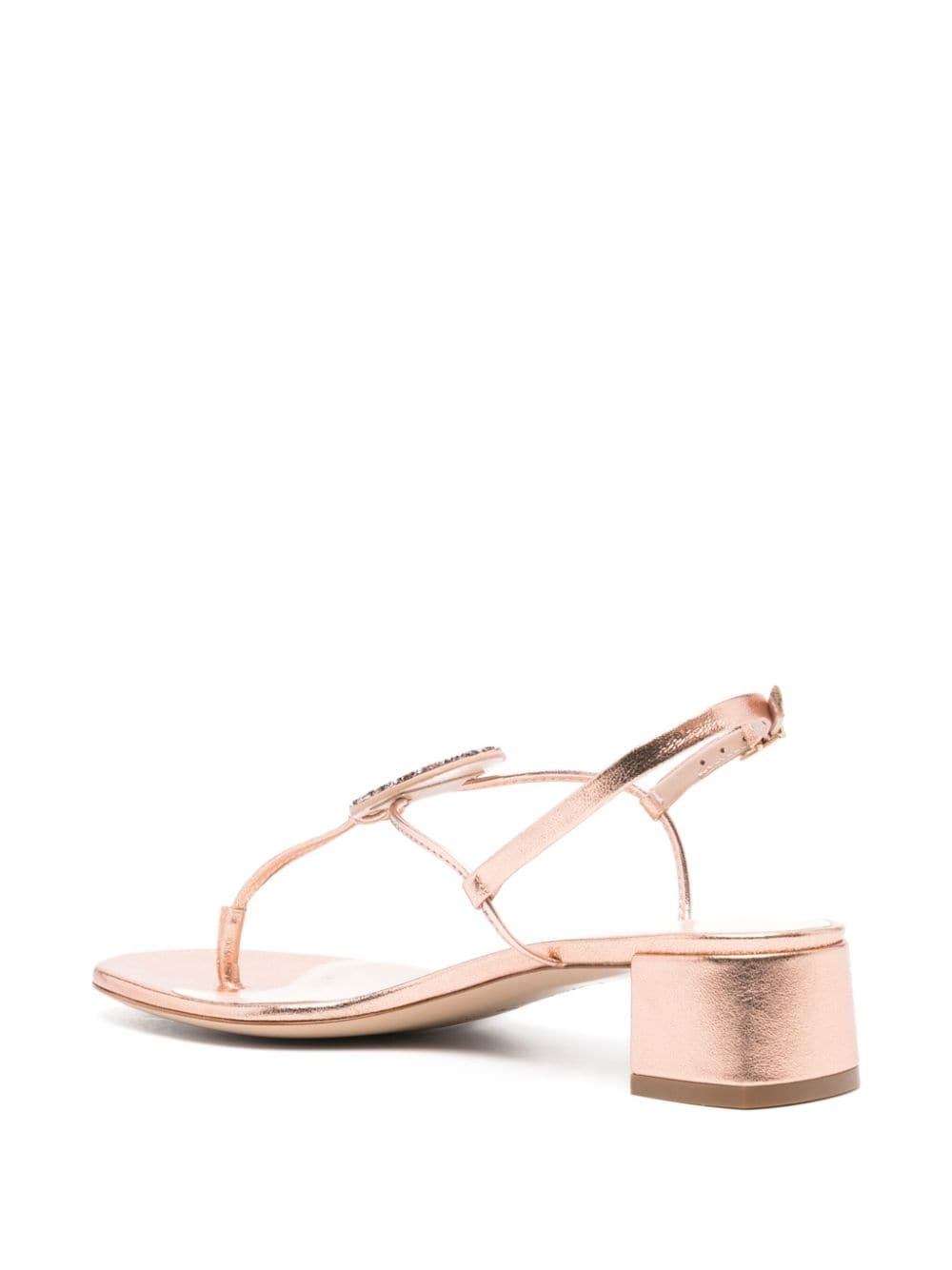 35mm laminated leather sandals - 3