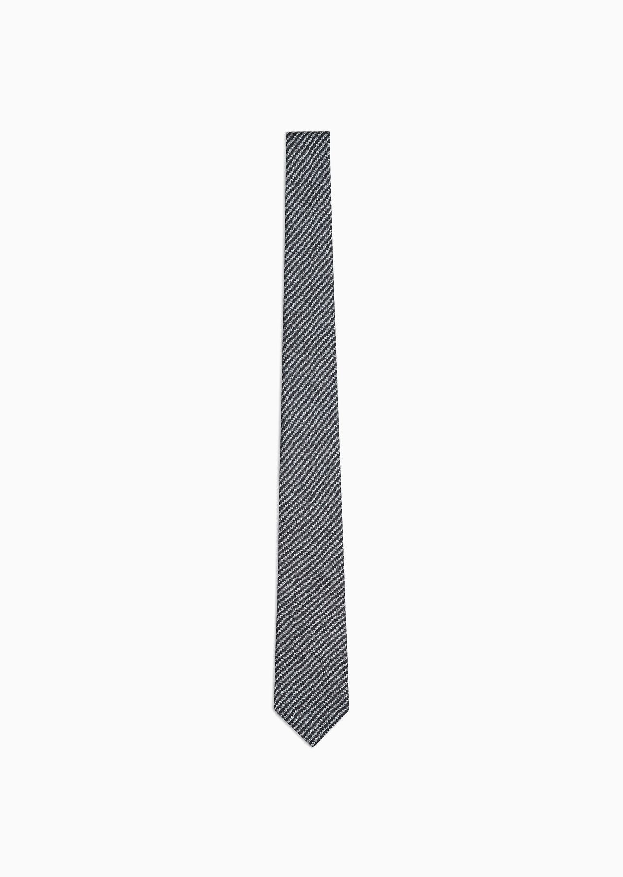 ASV silk tie with geometric print - 1