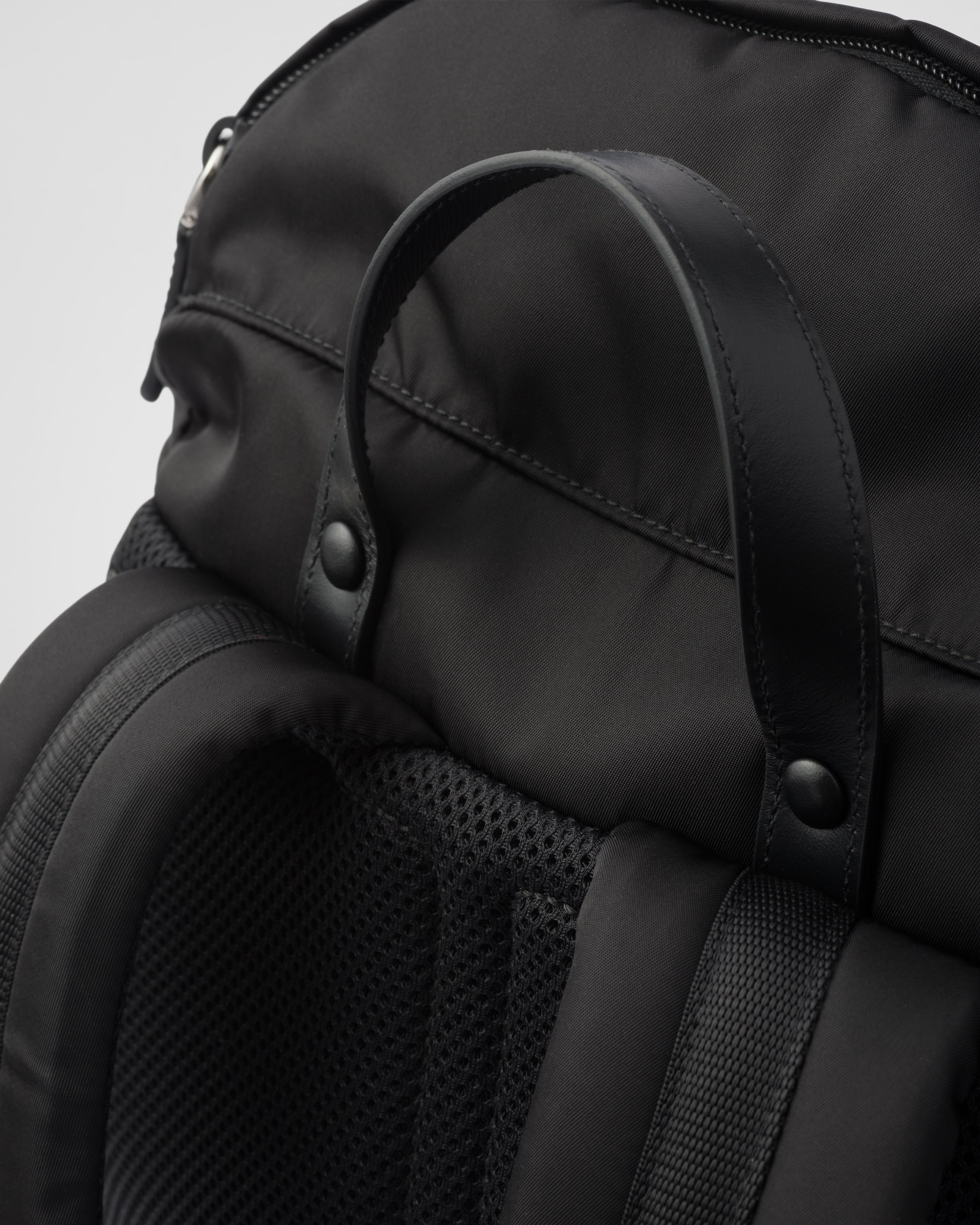 Re-Nylon and Saffiano leather backpack - 5
