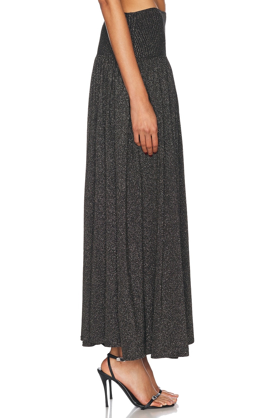 Crush Metallic Flare Skirt - 3
