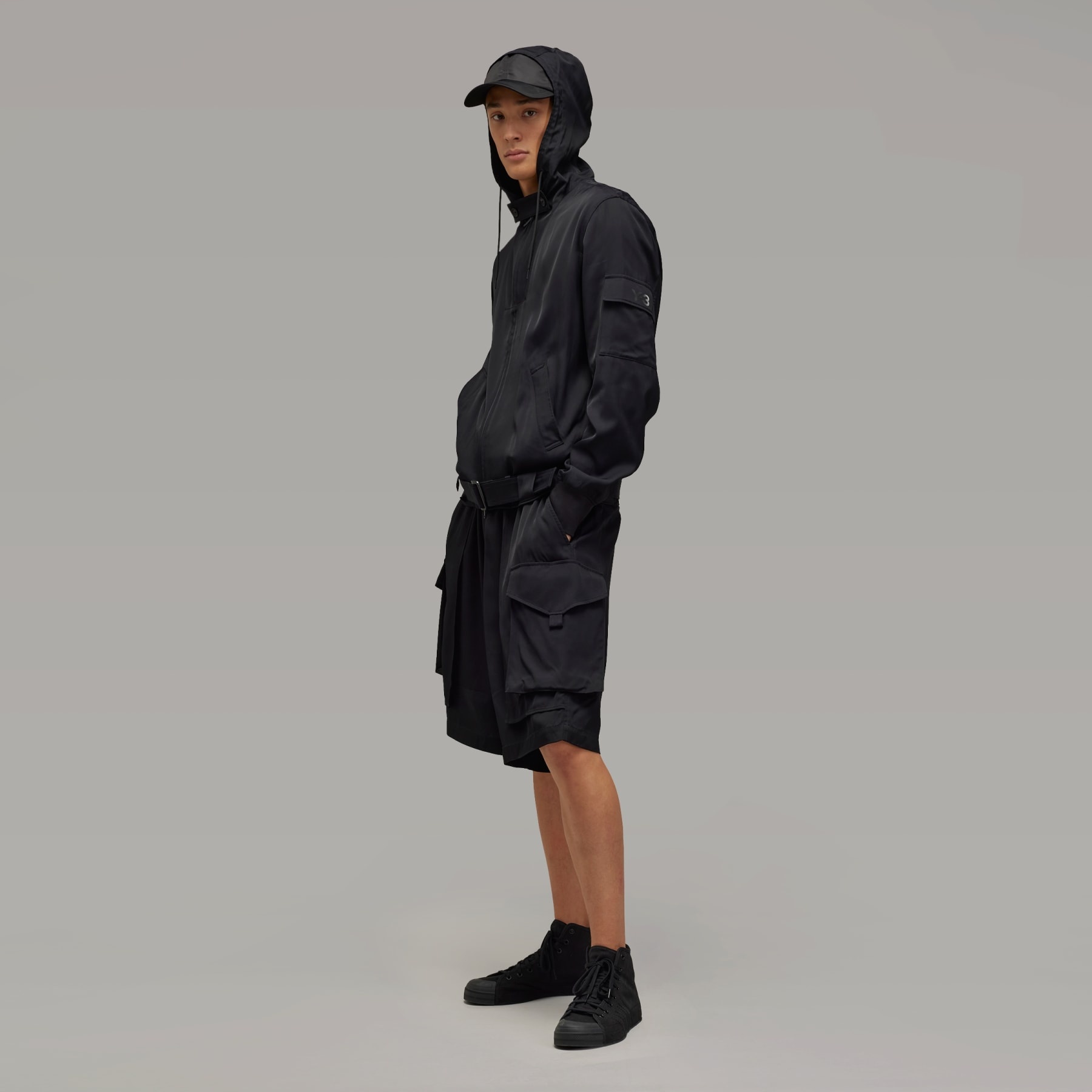 Y-3 Rayon Twill Hooded Top - 5