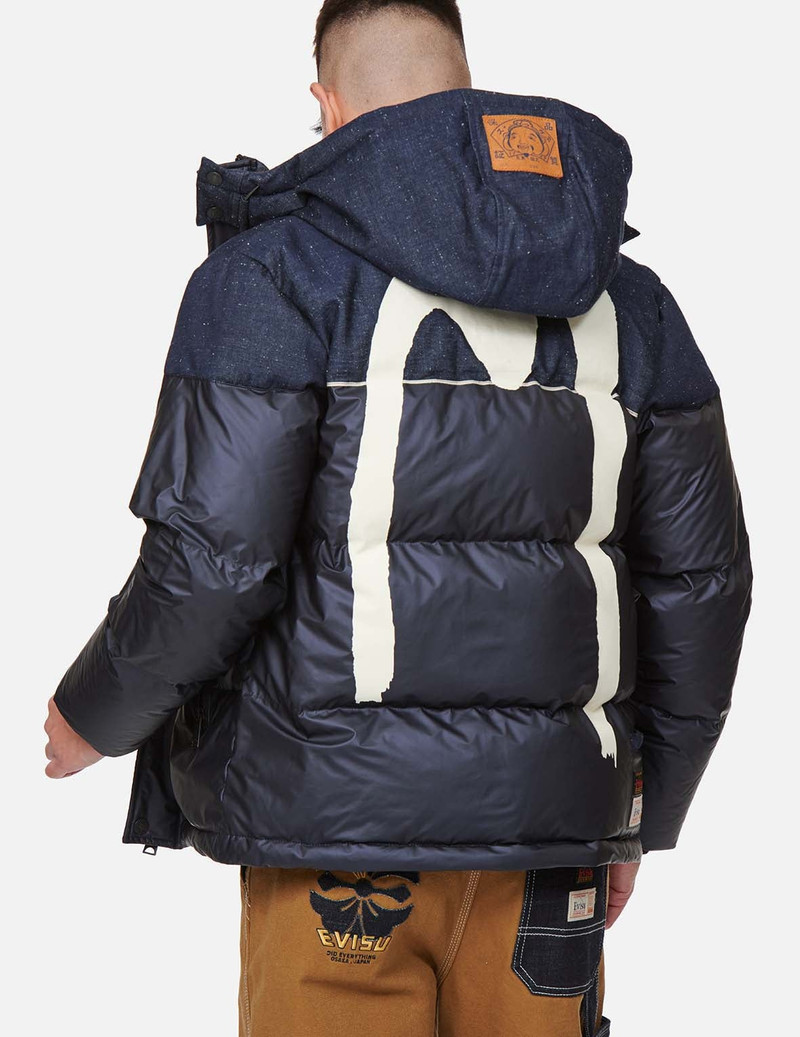 Daicock Print Fabric-mixed Down Jacket 3