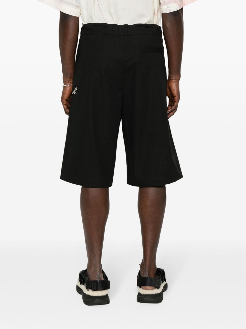belted cotton bermuda shorts - 4